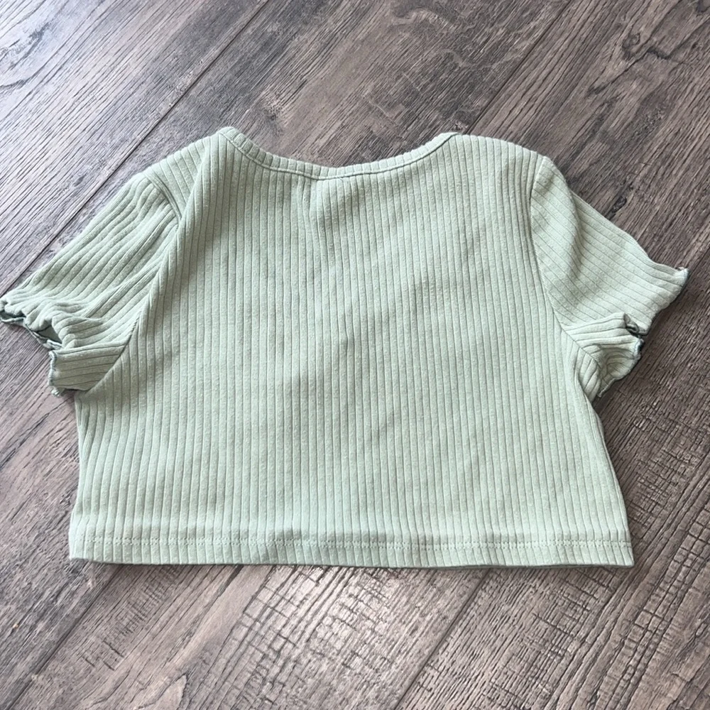 OshKosh B'gosh Sage Green Floral Dress w Shrug 8 EUC